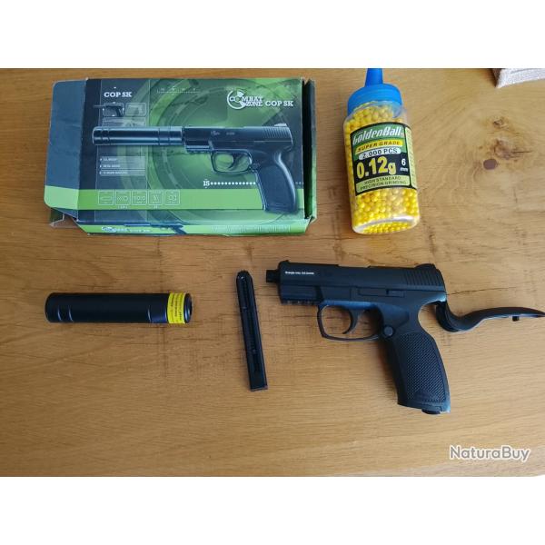 Pistolet Airsoft 6mm combat zone COP SK (2 joules)