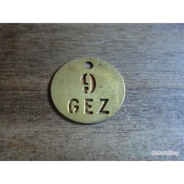 jeton plaque N� 9 GEZ