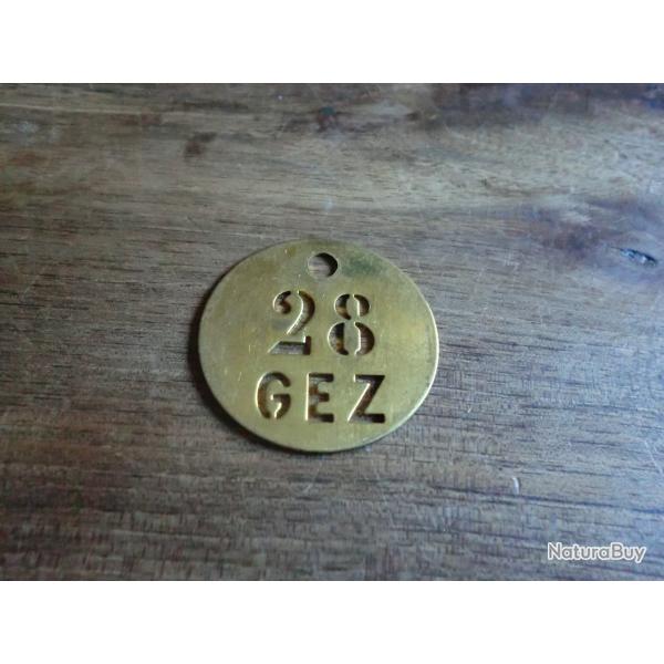 jeton plaque N� 28  GEZ