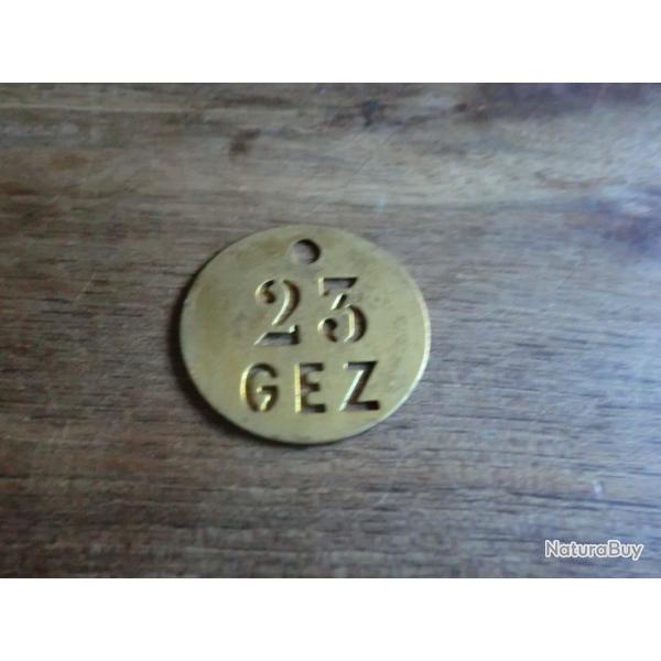 jeton plaque N� 23  GEZ
