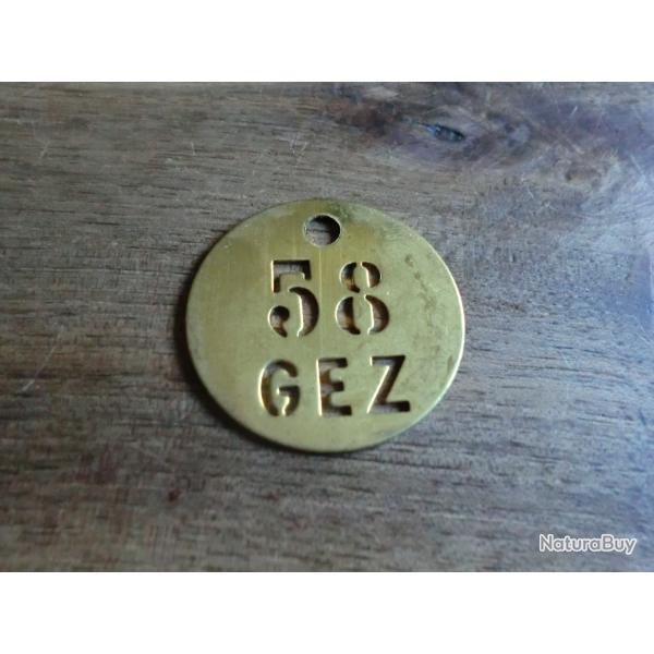 jeton plaque N� 58  GEZ
