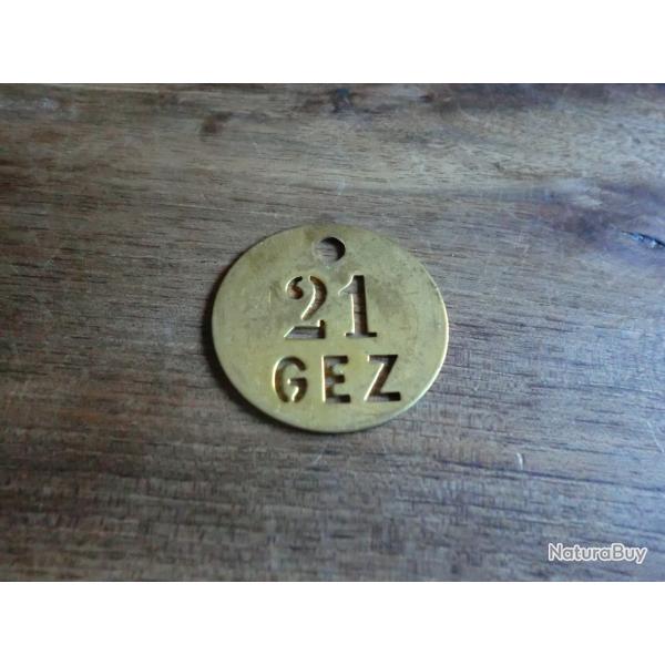 jeton plaque N� 21  GEZ