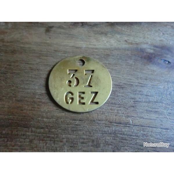 jeton plaque N� 37  GEZ