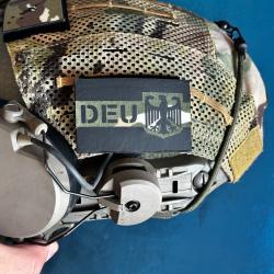 Patch tactique DEU (Allemagne / Bundeswehr) - Fond Camouflage BME (5x8 cm / 100 % Cordura 500D)