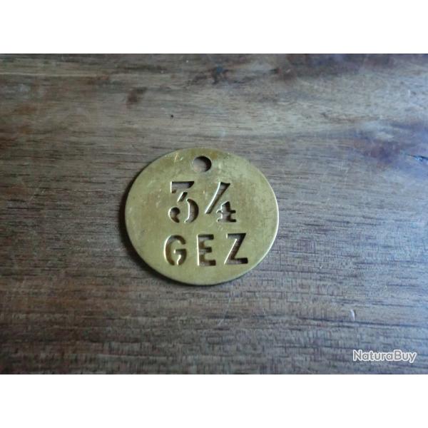 jeton plaque N� 34  GEZ