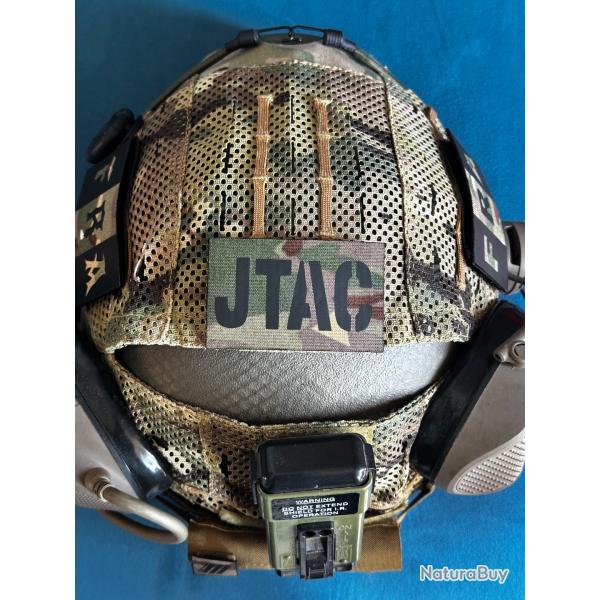 Patch tactique JTAC - Fond Camouflage BME (5x8 cm / 100 % Cordura 500D)