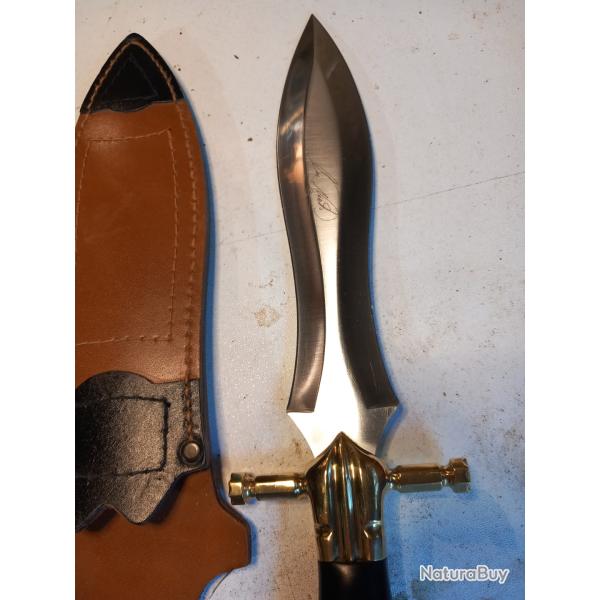Exceptionnelle Dague de chasse � double tranchant