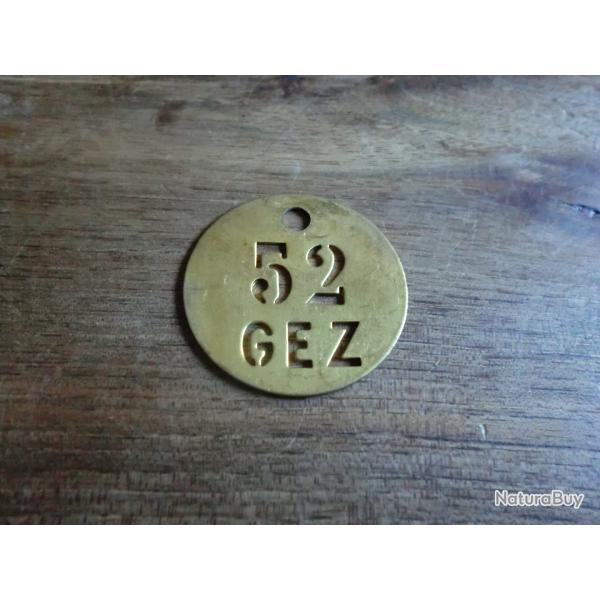 jeton plaque N� 52  GEZ
