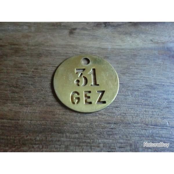 jeton plaque N� 31  GEZ