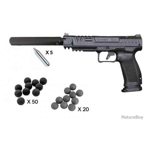 Pistolet Balle Caoutchouc Canik Rival 1.50 - Extension Canon
