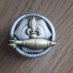 Insigne pucelle mortier chef arm&eacute;e collection