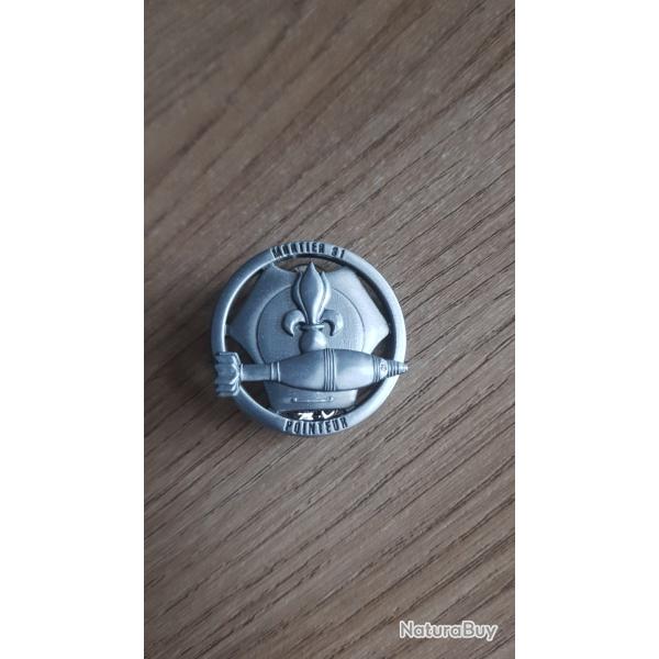 Insigne pucelle mortier pointeur arm�e collection