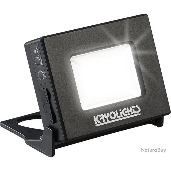Projecteur solaire LED COB 10 W 370 lm avec batterie externe 4000 mAh - Camping et p�che
