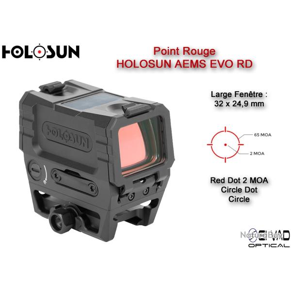 Point Rouge HOLOSUN AEMS EVO RD pour arme longue