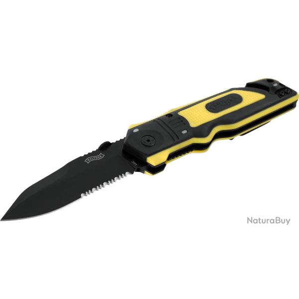 couteau fermant Walther secours jaune manche polymere