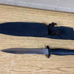 VINTAGE ORIGINAL GERBER MK2 MARK II COMBAT KNIFE AVEC ETUI MILITAIRE NYLON NOIR GERBER D'ORIGINE