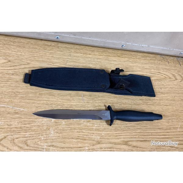 VINTAGE ORIGINAL GERBER MK2 MARK II COMBAT KNIFE AVEC ETUI MILITAIRE NYLON NOIR GERBER D'ORIGINE