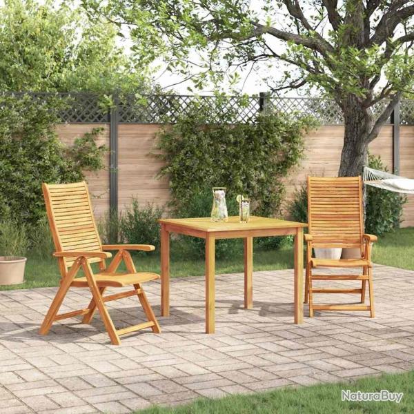 Ensemble de salle � manger pour jardin 3 pcs Marron