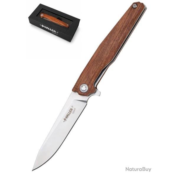 Couteau pliant Bois Padouk - Lame 440 et Flipper