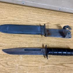 RARE ORIGINAL AUTHENTIQUE WW2 US NAVY USN MK2 COMBAT KNIFE CAMILLUS + ETUI MK2 BON ETAT !!!!