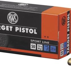 500 Cartouches RWS Sport Line Pistol Cal.22 LR