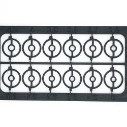 plaquette de 12 inserts pour guidon Ansch&uuml;tz anneau central de 3 &agrave; 4.1 mm