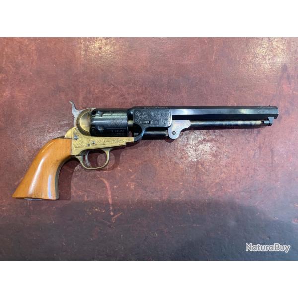 Revolver Colt Navy 1851 Pietta carcasse laiton, grav�, calibre 36