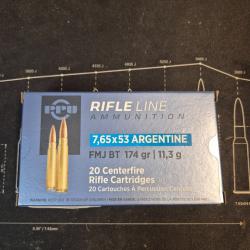 PPU 7.63x 53 Argentine FMJ BT 174Gr x5 boites