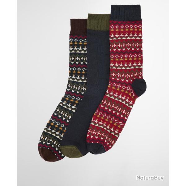 Coffret 3 Paires Chaussettes Barbour Marlow Fair Isle