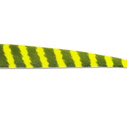 PLUME NATURELLE SHIELD DROITE 5" SKYLON - JAUNE FLUO TIGRE (x6)