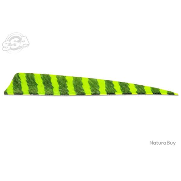 PLUME NATURELLE SHIELD DROITE 5" SKYLON -LEMON TIGRE (x6)