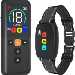 Collier de Dressage pour Chien 3200 M&egrave;tres T&eacute;l&eacute;commande Vibration Son Choc 3 Modes &Eacute;tanche IPX67