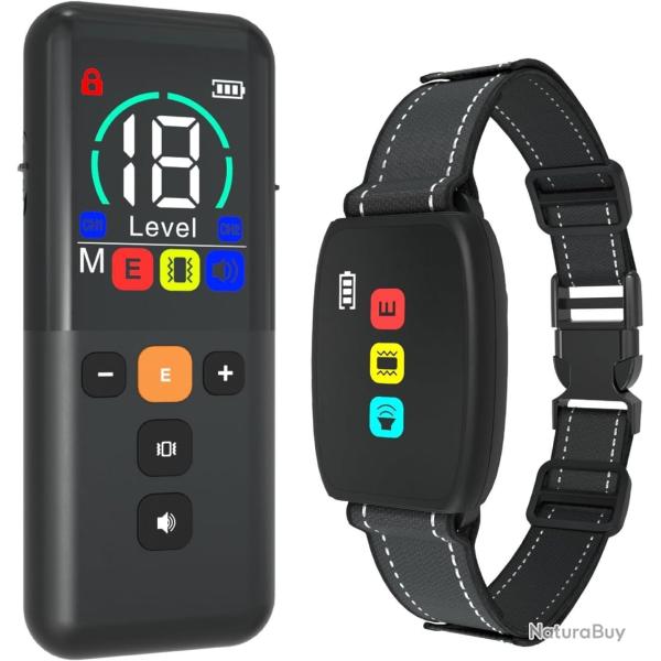 Collier de Dressage pour Chien 3200 M�tres T�l�commande Vibration Son Choc 3 Modes �tanche IPX67