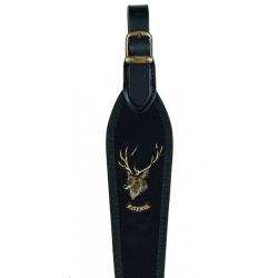 Bretelle Reglable en Cordura noir brod&eacute;e Cerf, RISERVA. !!