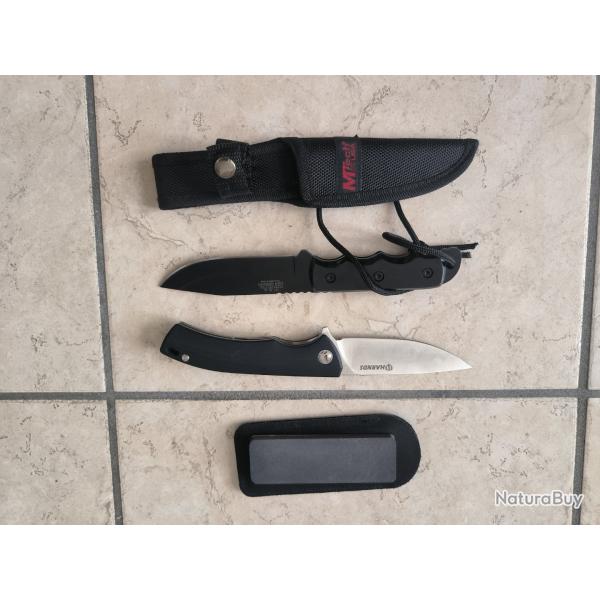 2 couteaux + n�cessaire � aff�ter les lames