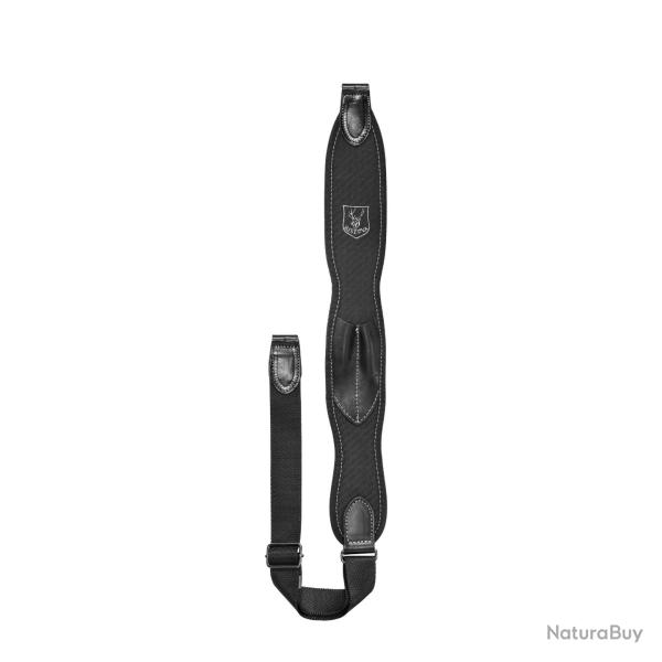 Bretelle cuir noire effet carbon , RISERVA.