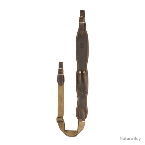 Bretelle cuir marron , RISERVA.