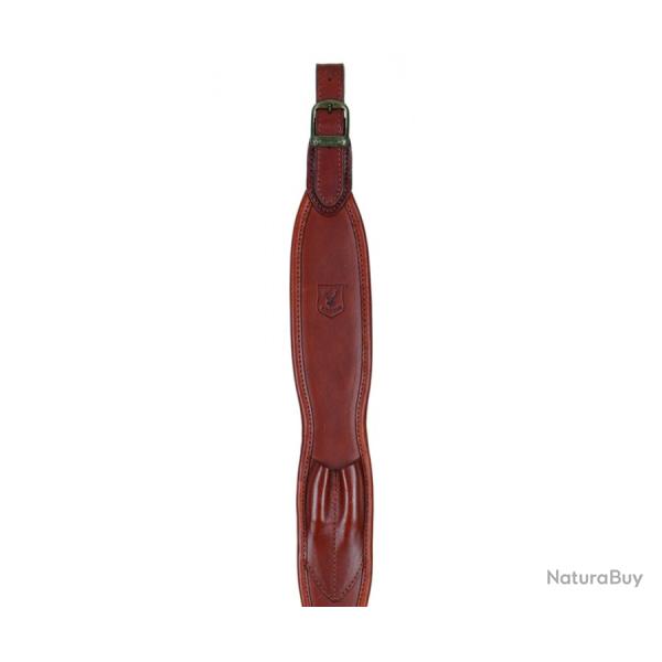 Bretelle cuir tann� v�g�tal marron , RISERVA.