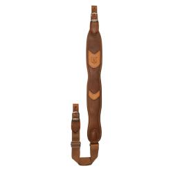 Bretelle cuir  marron double couleur , RISERVA.
