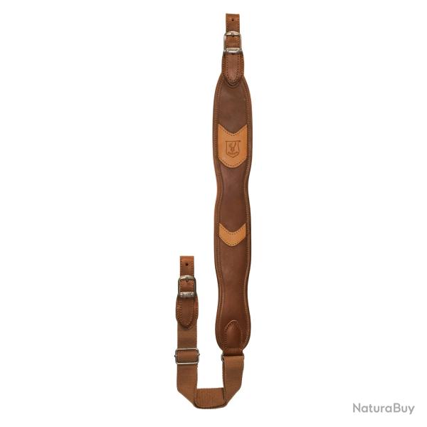 Bretelle cuir  marron double couleur , RISERVA.
