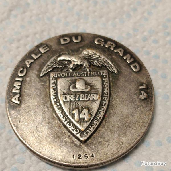 M�daille Amicale du Grand 14 Parachutiste - 14e RCP / RPCS - Num�rot�e 1264