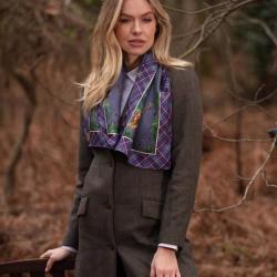 Foulard &eacute;troit Caledonia amethyst