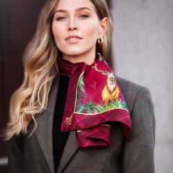 Foulard &eacute;troit Caledonia berry