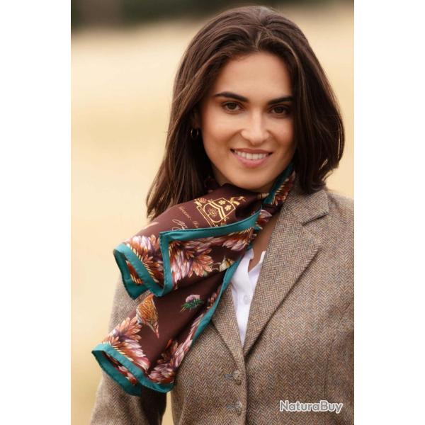 Foulard �troit grouse misconduct chocolat teal