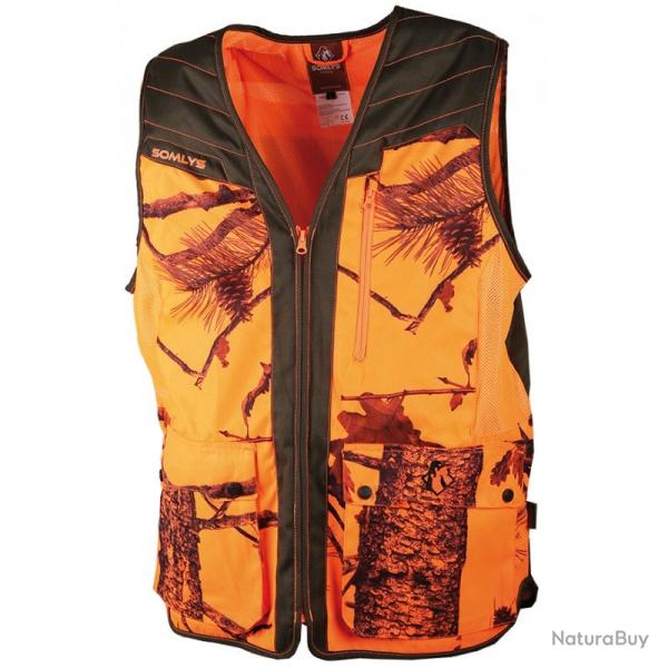 GILET CAMO ORANGE SOMLYS, T: 4XL.