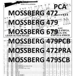 2 feuilles &eacute;clat&eacute; + pieces MOSSBERG 472 MOSSBERG 479 (envoi par mail) - VENDU PAR JEPERCUTE (m2865)