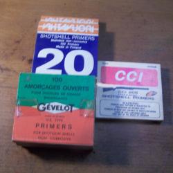 600 Amorces pour cartouches calibre 12 ou 16