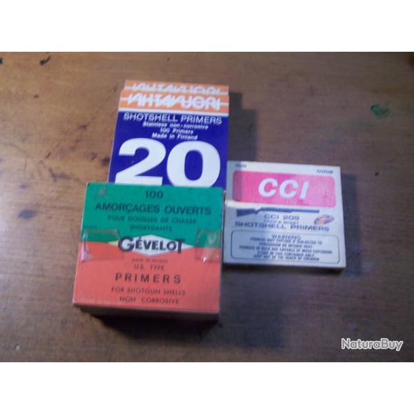 600 Amorces pour cartouches calibre 12 ou 16