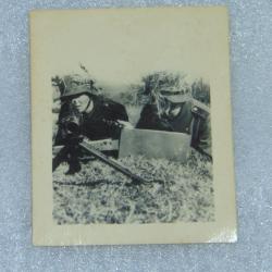 ANCIENNE PHOTOS SOLDATS ALLEMANDS WEHRMACHT SERVEUR MITRAILLEUSE MG 42 VUE DE FACE