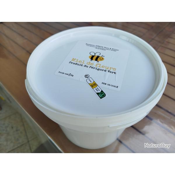 Sceau de 3 kg de miel de fleurs